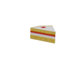 Cake slice model when placed in the world.