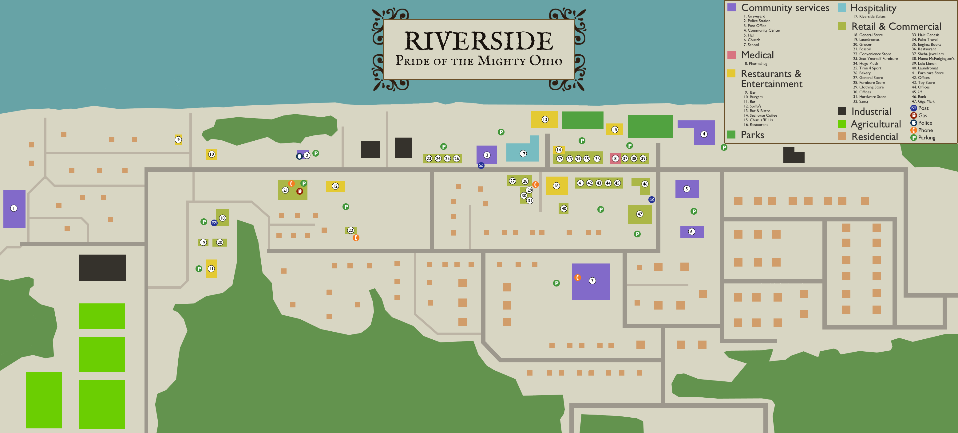 Riverside Map 