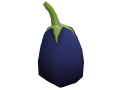 Eggplant model when placed in the world.