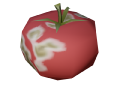 Rotten tomato model when placed in the world.