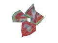Rotten watermelon chunks model when placed in the world.