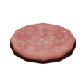 Meat patty model when placed in the world.