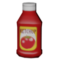 Ketchup model when placed in the world.