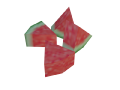 Watermelon chunks model when placed in the world.