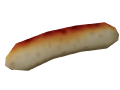 Cooked sausage model when placed in the world.