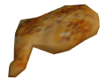 Cooked rabbit meat model when placed in the world.