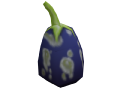 Rotten eggplant model when placed in the world.