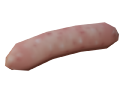Sausage model when placed in the world.