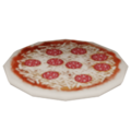 Uncooked whole pizza model