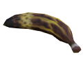 Rotten banana model when placed in the world.