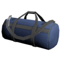 Model for blue colour variant of the duffel bag.