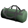 Model for green colour variant of the duffel bag.