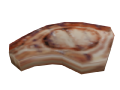 Cooked pork chop model when placed in the world.