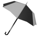 Open umbrella model when placed in the world.