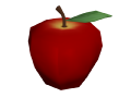 Apple model when placed in the world.